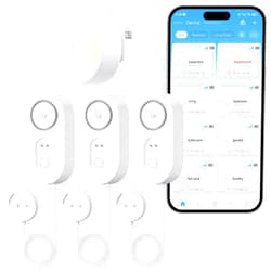 GoveeLife Upgraded Smart Water Leak Detector 1s with 4.92 ft Sensor Cable, WiFi Water Sensor with SMS/Email/APP Push and Sound Alarm, 5-Year Battery Life, Suit for Home, Basement, Kitchen (3 Pack)