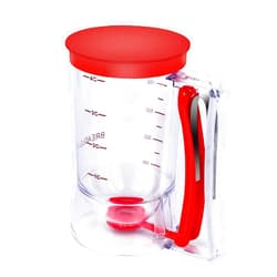 BBSTARZ Batter separator Cupcakes Pancakes Cookie Cake Waffles Batter Dispenser cookie separator batter Cream Speratator Cup Measuring Baking Tools (Red)