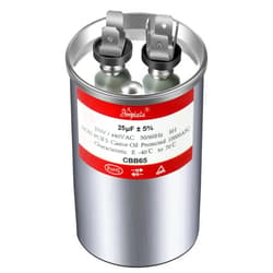 AMPTATA AC Capacitor, 25uf CBB65B Capacitor for AC/HVAC/Air Conditioner/Pool Pump/Condenser Fan Run Motor Start, 25MFD CBB65 370VAC 440VAC 450VAC 50/60Hz Carrier ac Capacitor