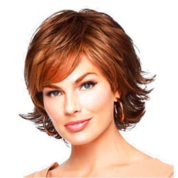 Hair u wear Raquel Welch Trend Setter Elite Mid Length Shag Wig Hairpiece by Hairuwear, R28S Glazed Fire