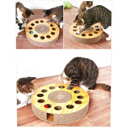 MIAOXSEN Cat Toy with Sturdy Scratching Pads and 2 Jingly Balls for All Ages of Cats