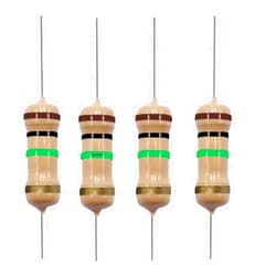 California JOS 1M Ohm Carbon Film Single Fixed Resistor 1/4 W (0.25 Watts) 5% Tolerance, (1M R, 1M ohm, 1M Ω) Resistor (100 Pack)