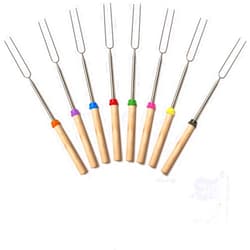 TEKSTAR Marshmallow Roasting Sticks, Extendable Forks, Telescoping Smores Skewers for Smores and Hot Dog Fire Pit Camping Cookware Campfire Cooking Kids