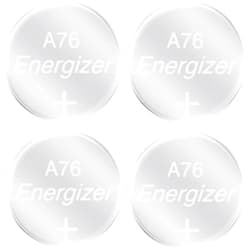 Energizer LR44/A76 Alkaline Batteries, 1.5V, Pack of 4