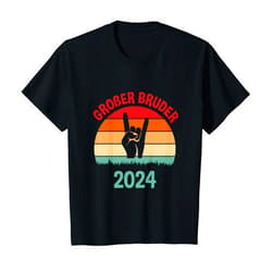 Ich Werde Großer Bruder Geschenk Kollektion Kids Big Brother 2024 Rock Metal Sign T-Shirt