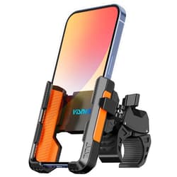 Visnfa Upgraded Bike Phone Mount Holder,[1S Quick Release][Camera Friendly] Motorcycle Phone Mount,360°Rotatable,Suitable for Handlebar Diameter 0.866