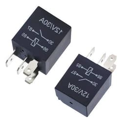 Leediga Pack-2 Car Waterproof Relay, 4 Pin 12V 30A Multi-Functional Flame Retardant Shell Alloy Contacts Replacement, Motor Accessories, Universal for Cars (Black)