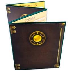 Stratagem The Master's Tome 4-Panel Customizable GM Screen with Free Inserts – Dry Erase, Dungeon & Game Master Accessory for Tabletop RPG Campaigns (Green)
