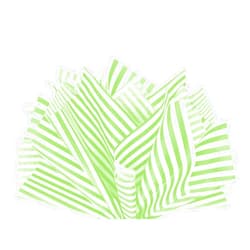 Flexicore Packaging Lime Green Pin Stripe Print Gift Wrap Tissue Paper Size: 15 Inch X 20 Inch | Count: 50 Sheets | Color: Lime Green Pin Stripe