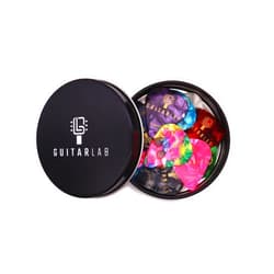 Guitar Lab Guitar Pick Gift Tin - 18pcs Guitar Picks for Acoustic Guitar - Celluloid plectrums Guitar Pick for Electric, Acoustic, Bass & Ukulele - Thin, Medium & Heavy Design, Beginners to Performers