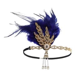 Positive Costume Vintage Flapper Headband Daisy Buchanan Costume Great Gatsby Leaf Tiara Headpiece 1920s Fancy Hair HD-58-31 Tea Party Accessories for Women