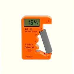 ZUFECY Battery Tester Checker, Universal Battery Tester for AA AAA C D 9V 1.5V, Small Volt Checker for All Batteries - Orange Color
