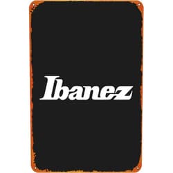 KIVYYB Ibanez Guitar Music Poster Metal Plaque Tin Sign,Vintage Metal Pub Club Cafe bar Home Wall Art Decoration Poster Retro 8x12 inches