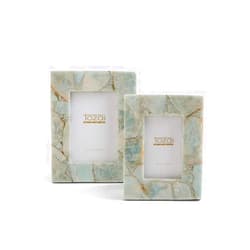 Two's Company Tozai Amazonite Set of 2 Photo Frames