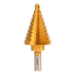 NEIKO 10194A Titanium Step Drill Bit, High-Speed Alloy-Steel Bit, Hole Expander for Wood and Metal, 10 Step Sizes from 1/4 Inch to 1 3/8 Inches