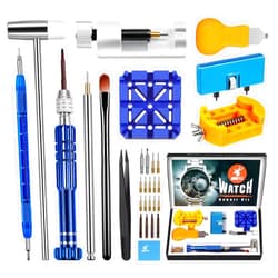 JOREST Watch Repair Kit, for Watch Battery Replacement & Watch Link Removal and Resizing & Watch Opener, Watch Repair Screwdriver Set, Watch Wrench Back Remover, Watch Cleaning, Spring Bar Tool