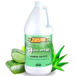 SOOS Zoo’s Aloe Vera Pet Shampoo Moisturize Skin Fast Absorbing Reduce Odors for Dog and Cat (4L / 1.32 gal)