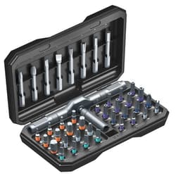 AMIR 42 in 1 Magnetic Screwdriver Set, Handle Ratchet Screwdriver Set Magnetic with 40 PCS Bits, Precision Repair Tool Kit with Carry Case for Tools & Home Improvement Computer Bicycle (Black)