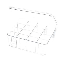 ZEXALOR Socks Underwear Drawer Organzier Dividers, 16 Compartment Removable Divided Plastic Storage Bin with Lid, Storage Organizer for Scarves Ties Bras, Clear Dresser Drawer Organizers