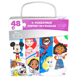 Spin Master Games Disney100 Anniversary Puzzles, 4 Pack 48-Piece Jigsaw Puzzles in Storage Box, Puzzles for Kids Ages 4-8, Disney Toys for Adults & Kids Ages 4 and up