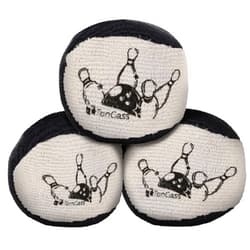 TonGass Microfiber Ultra Dry Bowling Grip Ball, Microfiber Bowling Grip Bags, Bowlings Powder Bag for Hands Use - Black & Grey