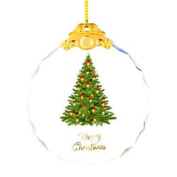 YouerCrystal Christmas 2023 Crystal Decoration Hanging Ornament, Shiny Decor Ornament Decoration for Christmas Tree, Crystal Home Decor Xmas Gifts (Christmas Tree)