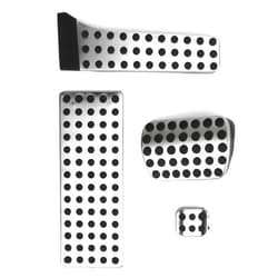 DAUZ Foot Gas Brake Pedal, Stainless Steel Brake Foot Pedal Anti Rust for Car (AT+ Rest Pedal)