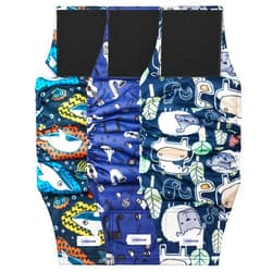 VUNCESSIN Washable Male Dog Diapers Reusable, Premium Dog Belly Bands for Male Dogs Medium, Pack of 3, High Absorbing Male Dog Pee Wraps for Doggie in Incontinence or Excitable Urination and Training(M)