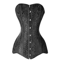 BAIXITE Steel Boned Longline Overbust Sexy Corset Hourglass Waist Training Bustier Heavy Duty Waistshaper