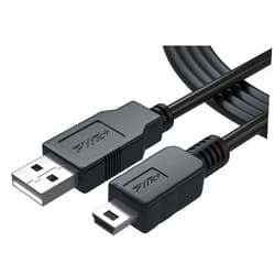 PWR+ Power Cable Mini USB 6 Ft for GPS Navigations: Anleng Aonerex Arova Carrvas Cestovet Fuliyear Garmin Janfun Mksutary Ohrex Tomtom Truckway Vinone Xgody Zoleo Data Charging Cord
