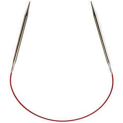 ChiaoGoo Red Lace Circular 16-inch (40cm) Stainless Steel Knitting Needle; Size US 9 (5.5mm) 7016-9
