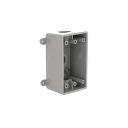 BELL PSB37550GY Single-Gang Weatherproof Three 1/2 in. or 3/4 in. Threaded Outlets, 2 in, Gray