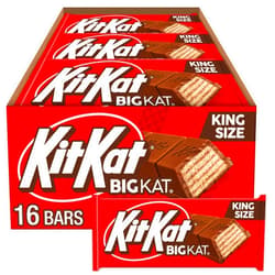 KIT KAT BIG KAT Milk Chocolate Wafer King Size, Candy Bars, 3 oz (16 Count)