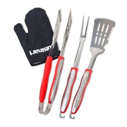 Cuisinart CGS-134 Grilling Tool Set with Grill Glove, Red (3-Piece)
