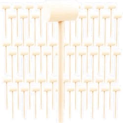 DEAYOU 60 PCS Mini Wooden Hammers Mallets, Crab Mallet Wood Hammer for Chocolate, Breakable Hearts, Small Multi-Purpose Hardwood Cracking Tool Beating Gavel for Lobster, Seafood, Shellfish, Crafts