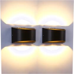 Maichis 2Pack 12V RV Modern LED Wall Sconce Lighting Fixture Lamps, RV LED Bedside Reading Lamps 5W Warm White 3000K, Up and Down RV Interior Wall Lamps for Marine, Motorhome