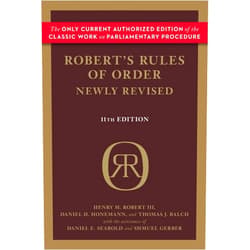 By Henry M. Robert III (Author), Daniel H. Honemann (Author), Thomas J. Balch (Author), Daniel E. Seabold (Contributor), Shmuel Gerber (Contributor) & 2 more Robert's Rules of Order Newly Revised
