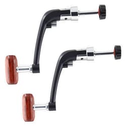 Jiozermi 2 Pcs Fishing Reel Power Handle, Fishing Reel Rotary Knob, Stainless Steel Fishing Spinning Reel Handle, Power Handle for Reel Replacement Grip Parts (Small Size)