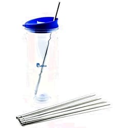 CocoStraw 4 Pack Cocostraw for Bubba Envy 24 oz Big Tumbler PerfectFIT 18/8 Stainless Steel Drinking Straws With Cleaning Brush