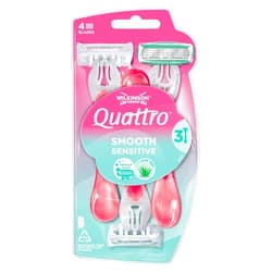Wilkinson Sword Quattro for Women Sensitive Disposable Razors x3