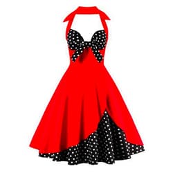 IBTOM CASTLE Womens 1950s Retro Rockabilly Princess Cosplay Dress Floral Halter Audrey Hepburn 50's 60's Party Costume Gown