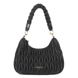 BAGSMART Small Shoulder Bags for Women, Puffy Cute Purses for Women with Woven Top-Handle, Quilted Crescent Hobo Handbag