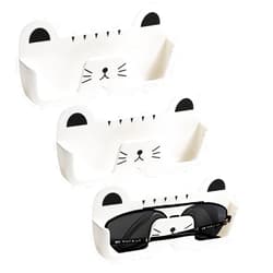Wenrou 3 Piece Sunglass Storage, Wall Mounted Glasses Box, Hanging Glasses Holder, Interior Decoration, Storage for Eyeglasses and Sunglasses, Without Perforation