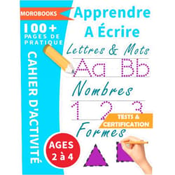MORO BOOKS CAHIER D'ACTIVITÉ- Apprendre à Écrire Les Chiffres et Les Lettres: Trace les lettres et les chiffre et dessiner les formes | cahier de graphisme les ... 2,3 et + | Taille 8.5 x 11* (French Edition)