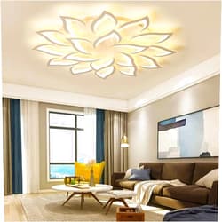ZCYOU LED Ceiling Lamp，Petals Metal Acrylic Ceiling Light Bedroom Bedroom Indoor Decor Chandelier，Modern Creative Design Flower Dimmable with Remote Control (Color : 18 Heads)