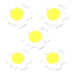 MECCANIXITY COB LED Light Chip Beads 20mm 7W 260mA Energy Saving Bulb for Spotlight Floodlight Pack of 5, White