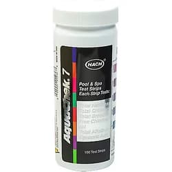 AquaChek 7-Way Pool and Spa Water Test strips - 100 strip pack of swimming pool strips testing pH, Chlorine, Bromine, Hardness and More Silver