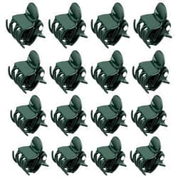 KINGLAKE GARDEN Plant Orchid Clips,100 Pcs Plant Clips Dark Green Plant Orchid Support Clips with Box,Garden Orchid Clips for Supporting Stems Vines Stalks Grow Upright