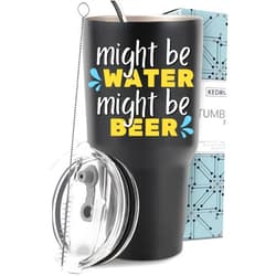 KEDRIAN Funny Might Be Beer Tumbler 30oz, Funny Beer Themed Gifts For Men, Beer Lovers Gift Ideas, Unique Beer Drinker Gifts, Birthday, Fathers Day, Christmas, Gift Ready, Designed With Love In Austin, TX