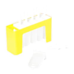 Tovolo Silicone Classic Popsicle Molds with Tray (Sun Ray) - Ice Pop Molds with 6 Cavities for Homemade Flavored Ice Pops & Frozen Snacks - Popsicle Maker with Drip-Guards, Dishwasher Safe & BPA-Free